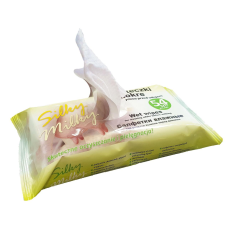 Вологі серветки Silky Milky для очищення і гігієни вимінні, 54 шт./пакет