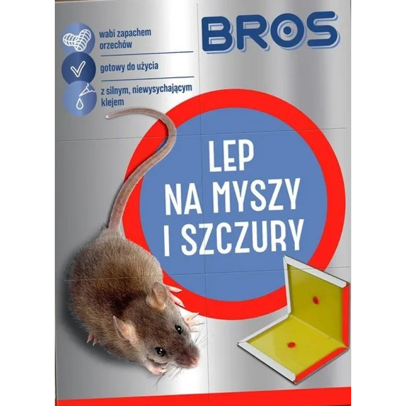 Клеевая ловушка для мышей и крыс 16,5х22 см, BROS Клеевая ловушка для мышей и крыс 16,5х22 см, BROS