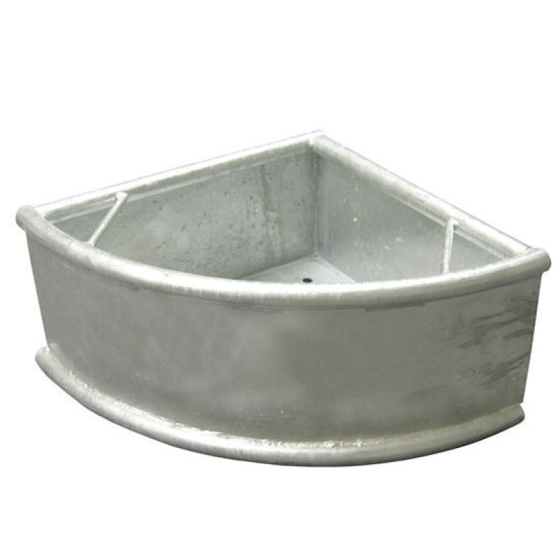 Оцинкована годівниця для коней кутова 35 л