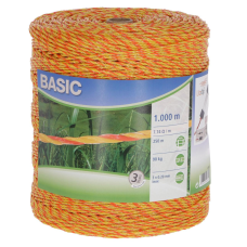 Шнур для електропастуха BASIC 1000 м, 3х0.20 мм, 7,74 Ом Німеччина