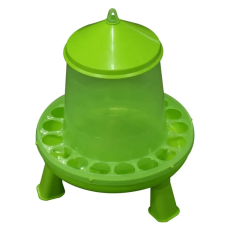 Годівниця бункерна для свійської птиці світло-салатова з ніжками, 8 л