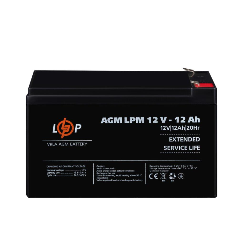 Акумуляторна батарея LP AGM 12 V 12 Ah Акумуляторна батарея LP AGM 12 V 12 Ah