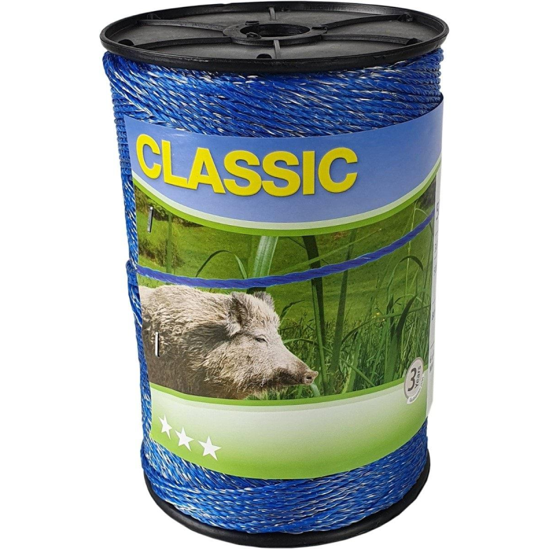 Шнур для електропастуха CLASSIC WILD HOG 500 м синій, 6x0.20 мм, 3,87 Ом Німеччина