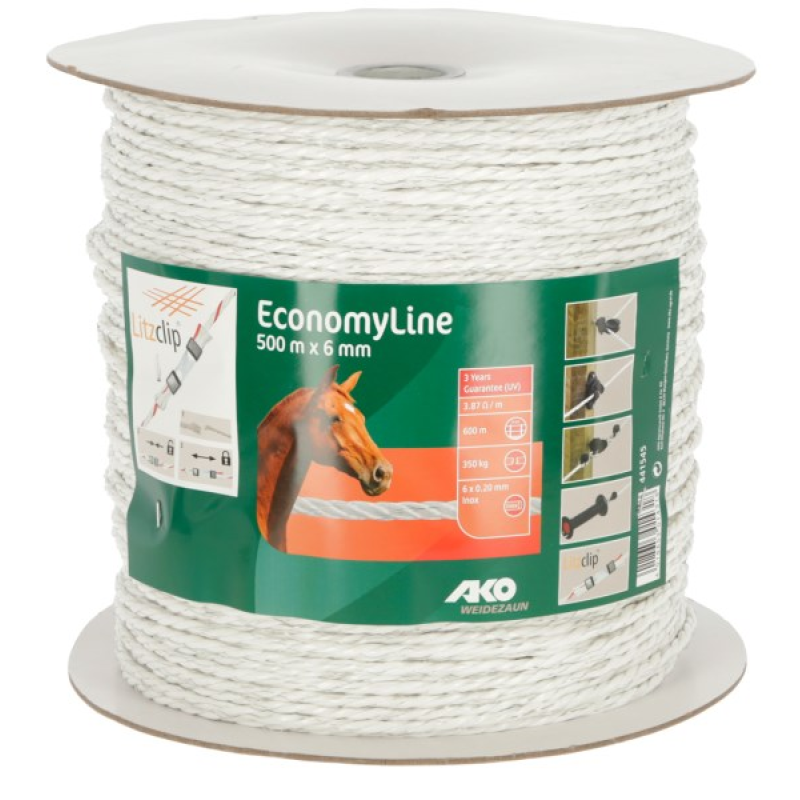 Трос для електропастуха 6х0,20 мм, моток 500 м (товщина 6 мм)