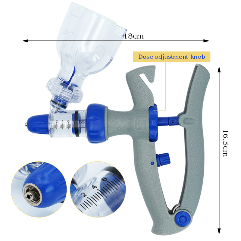 Шприц-автомат FJ Prima Tech 10 мл для ветеринарних ін“єкцій (з трьома насадками для різних флаконів)