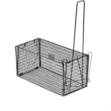 Металева клітка-живоловка для щурів і мишей 120х120х250 мм