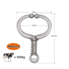 Щипці з пружиною для затискання носа у ВРХ, розмір M