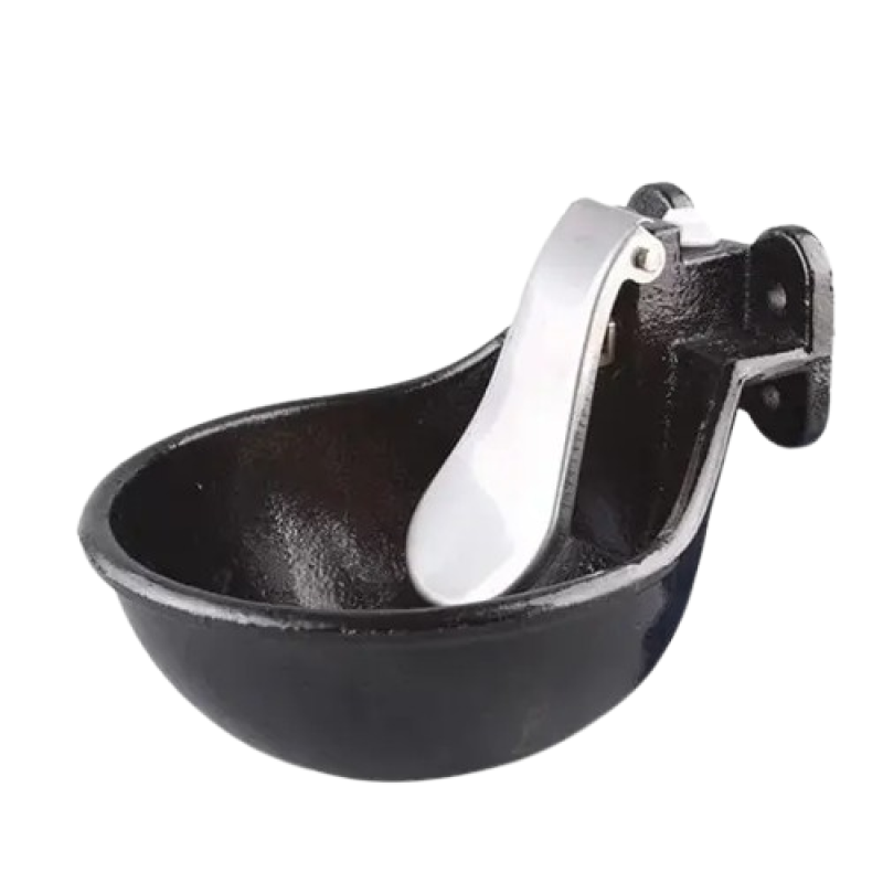 Поїльник чашковий чавунний з язиком із неіржавкої сталі для тварин і коней 1.8 л