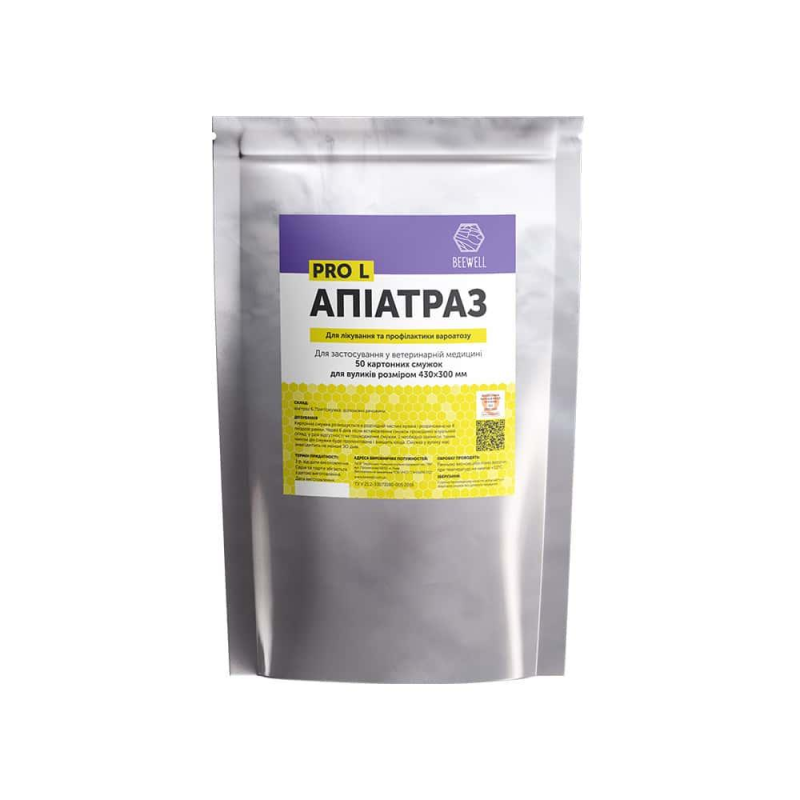 Препарат Апіатраз для профілактики та лікування уражених кліщами бджіл 50 шт