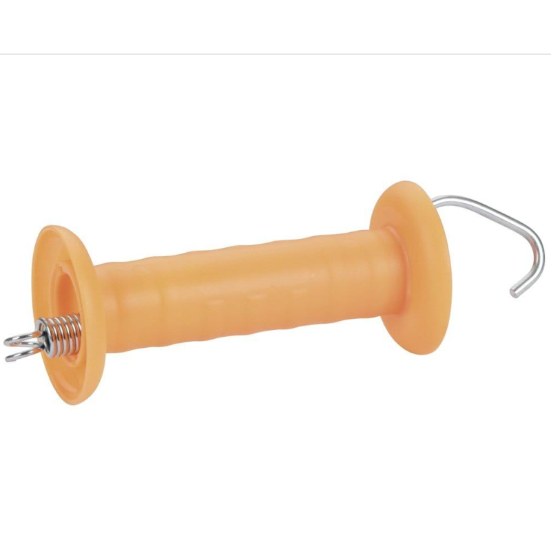 Ручка жовтогарячого кольору для воріт електропастуха