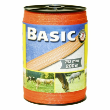 Стрічка (тасьма) Basic 20 мм (6 жил по 0,16 мм) для електропастуха, Німеччина