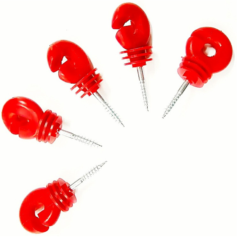 Ізолятор червоного кольору під дерев“яні стовпчики