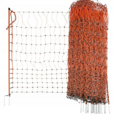 Сітка електропастуха для свійської птиці з подвійним вістрям (висота 112 см, рулон 50 м)