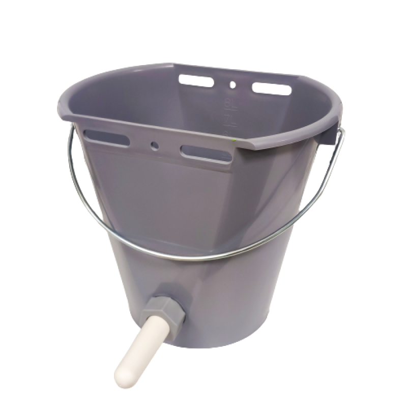 Відро 8 л з гумовою соскою для випойки телят, Kerbl Німеччина Відро 8 л з гумовою соскою для випойки телят, Kerbl Німеччина