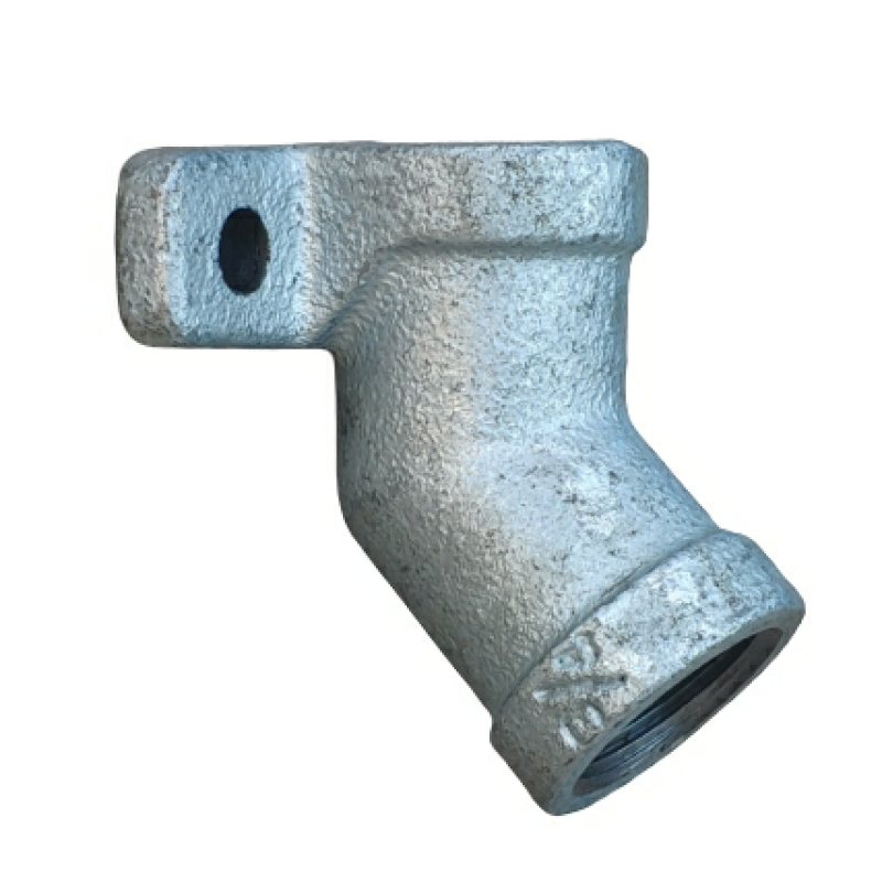 Чавунне оцинковане кріплення 45° для соскових поїлок із різзю 3/4