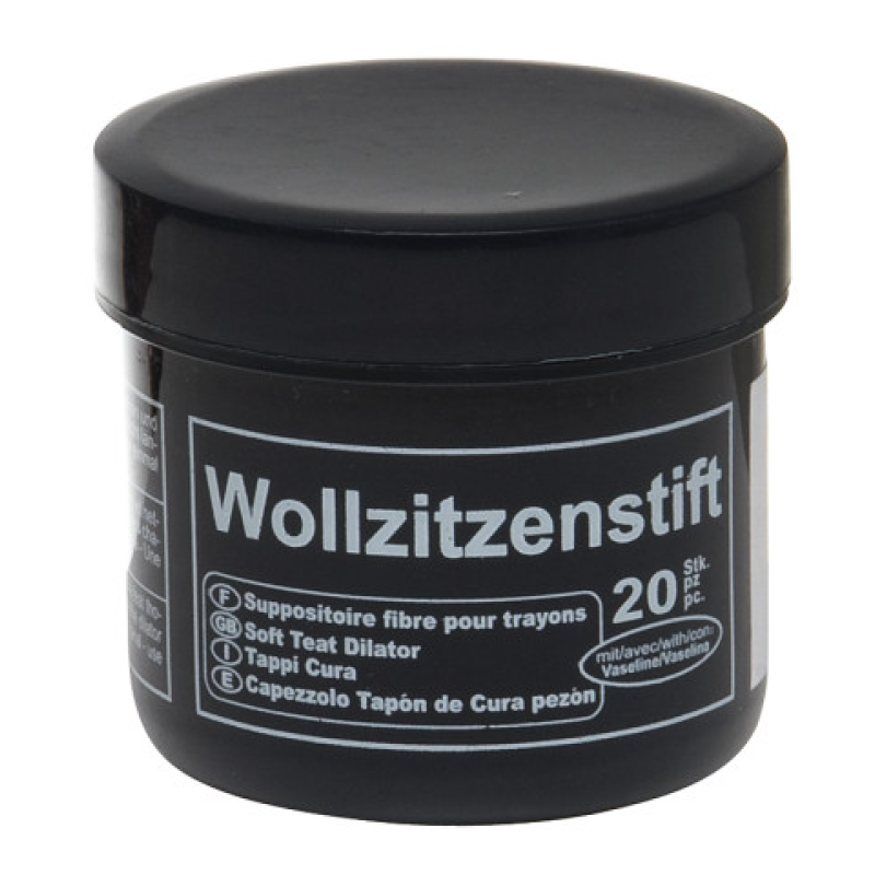 Шерстяні штифти з вазеліном для лікування молочного каналу 20 шт/пак, Kerbl