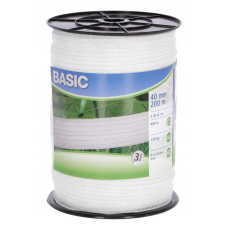 Стрічка Basic 40 мм для електроогорожі біла