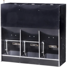 Годівниця бункерна тримісна одностороня для відгодівлі свиней